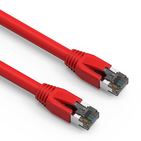 Bestlink Netware CAT8 S/FTP Ethernet Network Cable 24AWG 2GHz 40G- 10ft- Red 100358RD